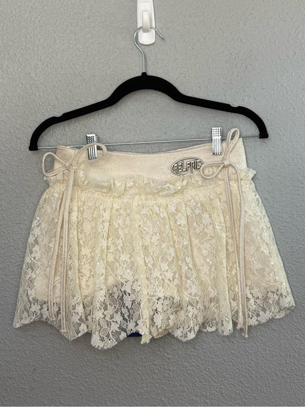 NWT Aelfric Eden Cream Lace Mini Skort Size XS